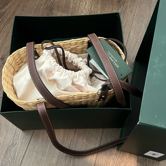 NWT HOLLAND COOPER Mini Paloma Straw Tote with box - Picture 3 of 9